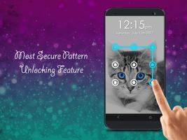 Bloqueo de la pantalla del patrón del gato captura de pantalla 1