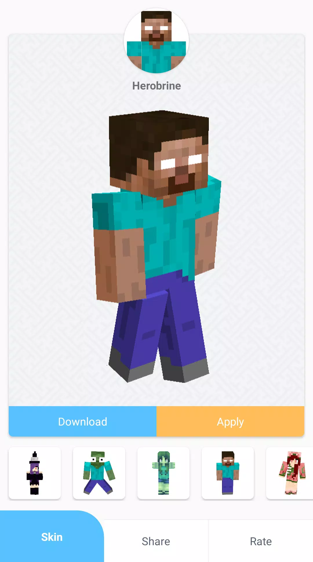 Herobrine Skins For Minecraft (Devcloudart) APK for Android - Free Download