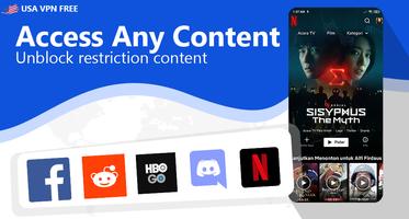USA VPN الملصق
