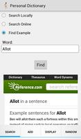 Personal Dictionary capture d'écran 1