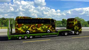 Army bus game Army Bus driving poster