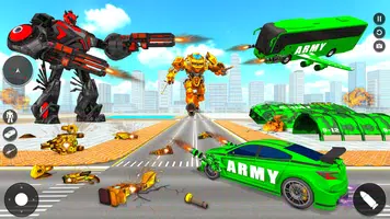 Army Bus Robot Bus Game 3D Ekran Görüntüsü 3