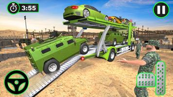 车辆 运输 拖车 游戏 | 军车 运输 模拟 器 截图 1