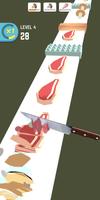 Food slicer 3D - Cooking cutting smashing game Affiche