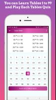 Multiplication Tables 1 to 99 - Maths Tables скриншот 1