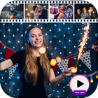 Happy New Year Video Maker with Music 2019 icône