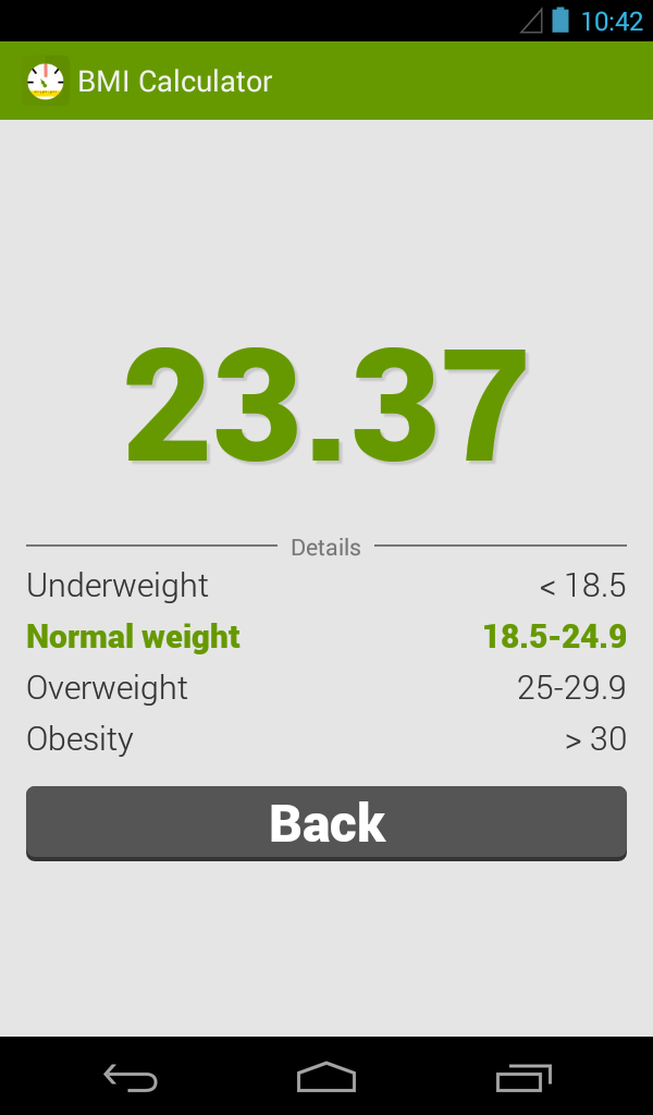 BMI-Rechner - Idealgewicht APK 1.0 für Android ...