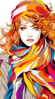 Fashion Coloring for girls plakat