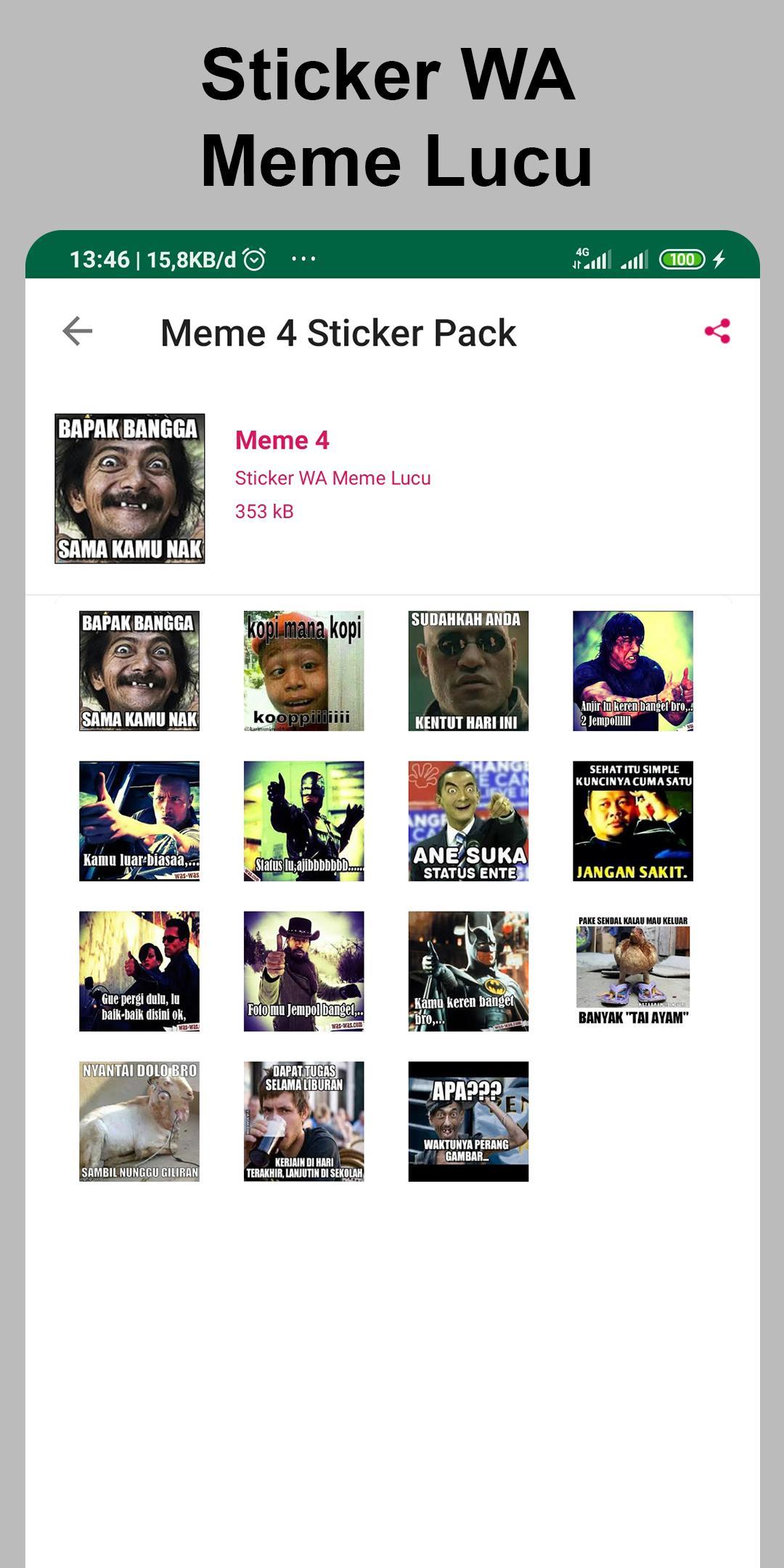 Sticker Wa Meme Lucu For Android Apk Download