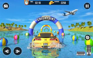 Crazy Car Water Surfing Games скриншот 1