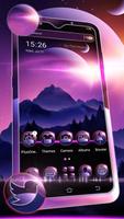 Purple Moon Theme Launcher постер