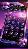 Purple Moon Theme Launcher captura de pantalla 1