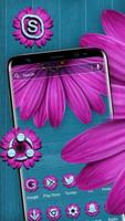 Wooden Pink Flower Theme captura de pantalla 3