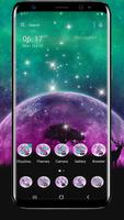 Moon Galaxy Nebula Theme poster