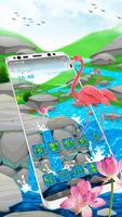 Swan River Drawing Theme پوسٹر