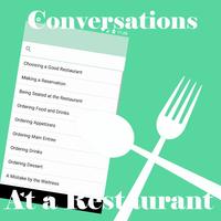 Conversation Au Restaurant Affiche