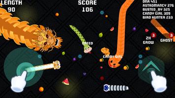 wormen io snake spel online screenshot 2
