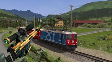 Train Tireur d'élite Tirer Guerre 3D: Train Jeux capture d'écran 2