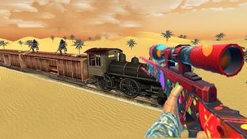 Train Tireur d'élite Tirer Guerre 3D: Train Jeux capture d'écran 3