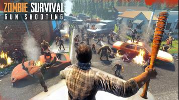 Zombie survival : Gun shooting постер