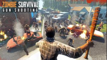 Zombie survival : Gun shooting Affiche