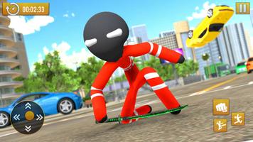 Spider Stickman Rope Hero: Crime Gangster Games 3D ảnh chụp màn hình 2