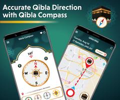 Qibla Compas Islamiko app Affiche
