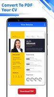 Resume Builder - PDF CV Maker ภาพหน้าจอ 1