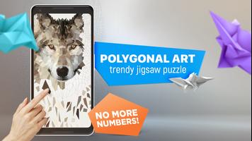 LOW POLY ART - Coloring Puzzle & Polygon Artbook poster