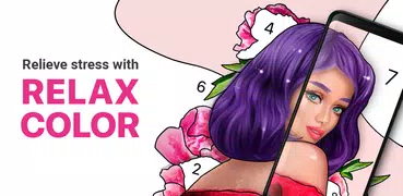 Relax Color: Coloring book by number for adults