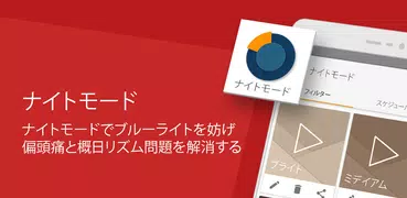 ブルーライトカットフィルター・ナイトモード 偏頭痛用