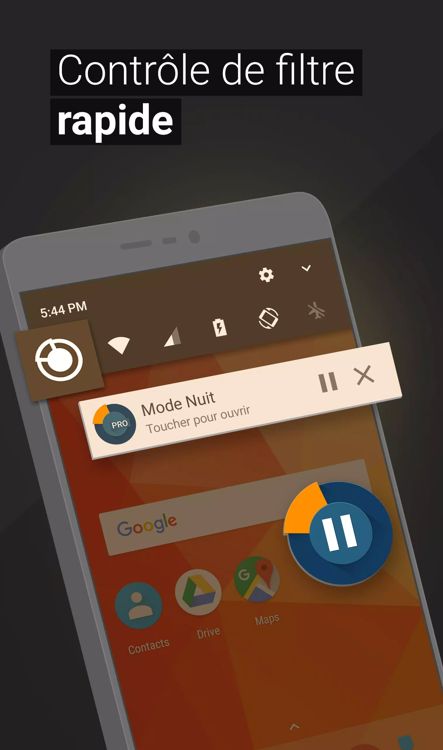 Filtre lumière bleue Mode nuit Dernière version 4.05.0 pour Android