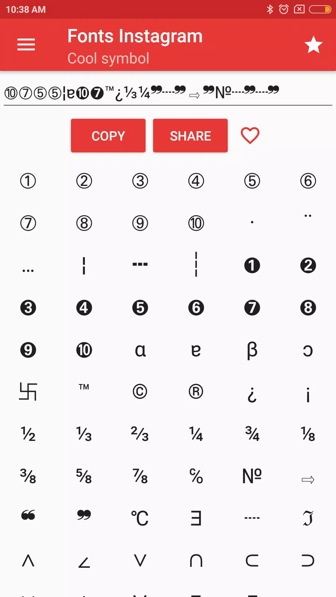 Unique Font IG emoji for your Instagram chats