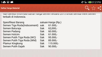 Daftar Harga Material تصوير الشاشة 2