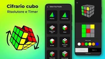 Poster Risolvi Cubo - Cifrario Cubo