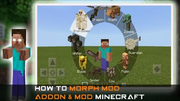 Morph Mod Addon for Minecraft الملصق