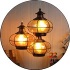 conception de lampe décorative icône