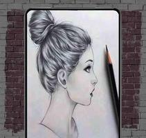 Idées de croquis de fille Affiche