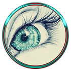 realistic eyes drawing icon