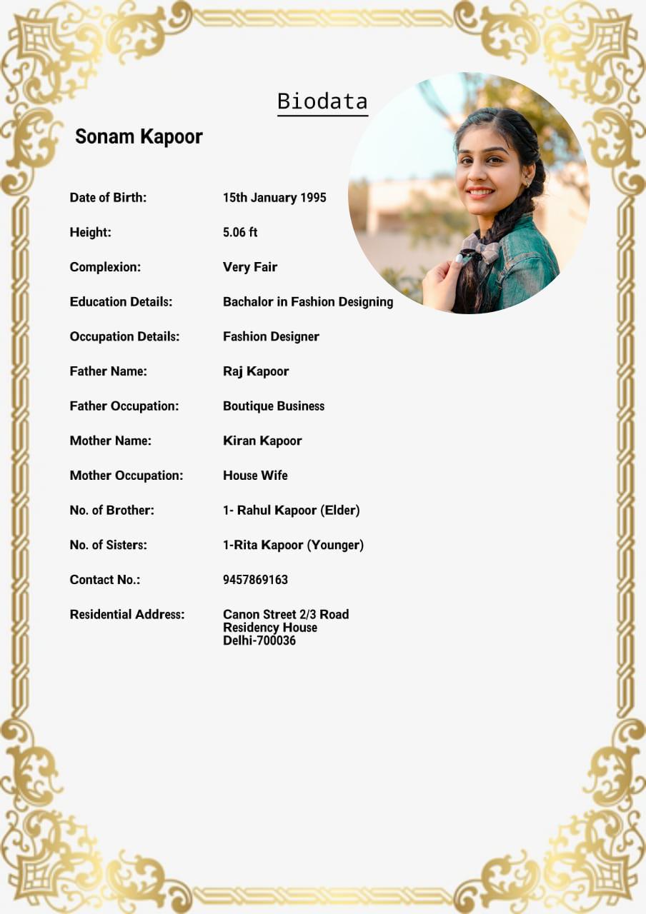 Basic Marriage Biodata Maker APK for Android Download