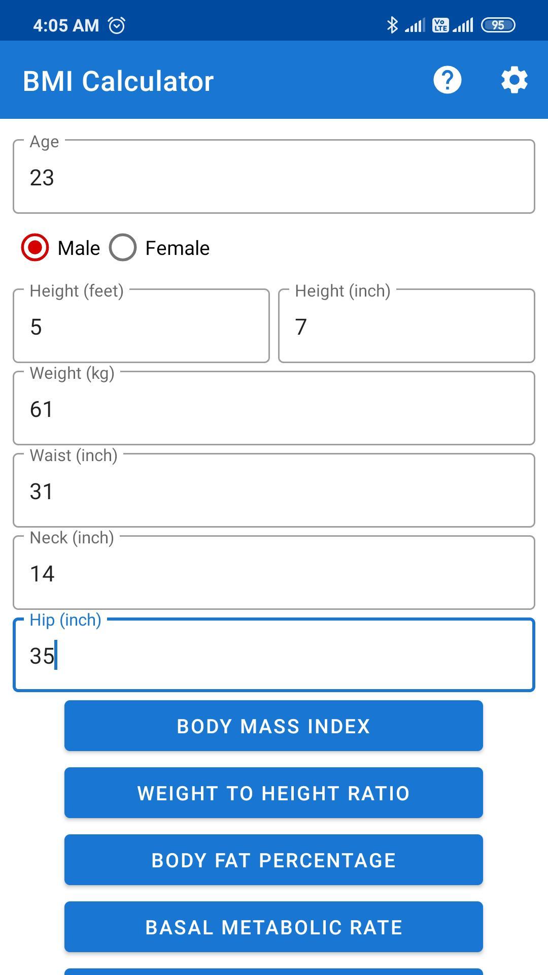 Bmi Bmr And Fat Calculator For Android Apk Download