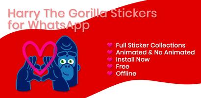 Harry the Gorilla Stickers Cartaz