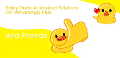 Baby Duck & Friends Animated Sticker for WhatsApp โปสเตอร์