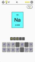化学元素と周期表 : 化学元素、記号、名前に関するクイズ ポスター