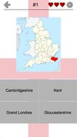 Comtés de l'Angleterre - Quiz Affiche