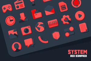 Atom Red Iconpack poster