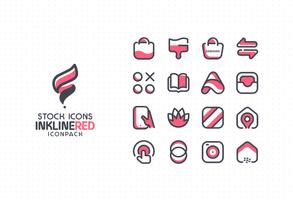 3 Schermata InkLine Red Iconpack