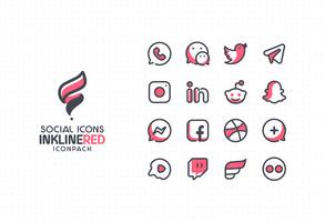 2 Schermata InkLine Red Iconpack