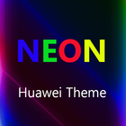 Neon black theme for Huawei icône