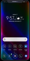 Neon black theme for Huawei الملصق